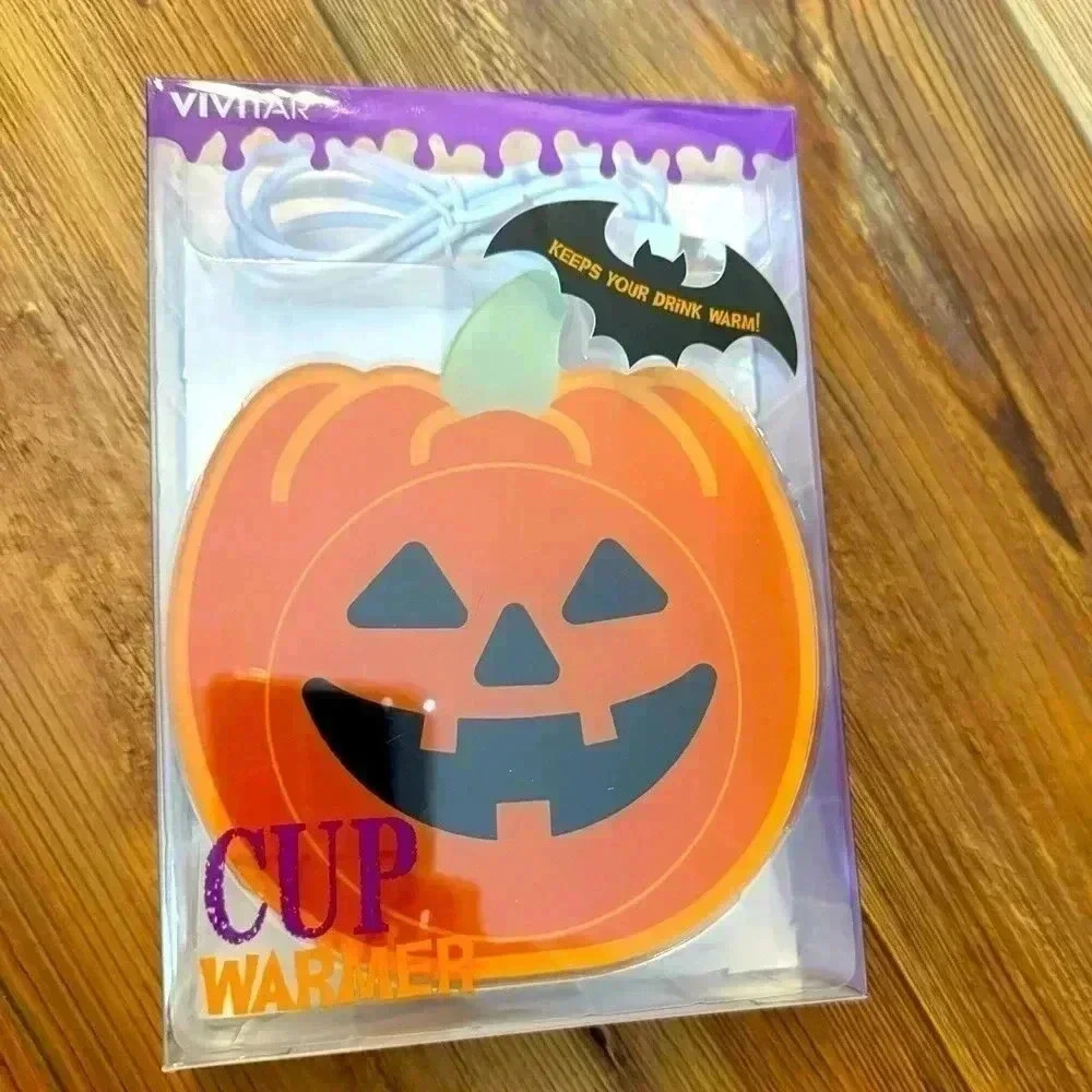 NWT 2023 Vivitar Pumpkin Halloween Cup Warmer USB